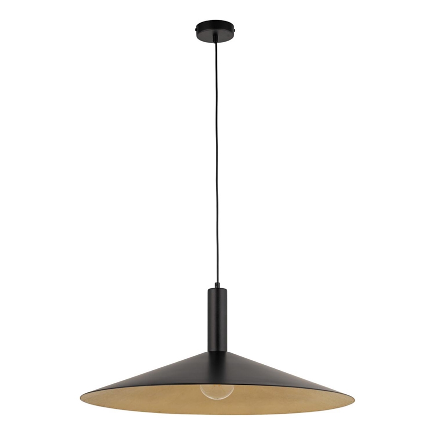 Lestenec na vrvici CAPRI 1xE27/15W/230V pr. 70 cm črna/zlata