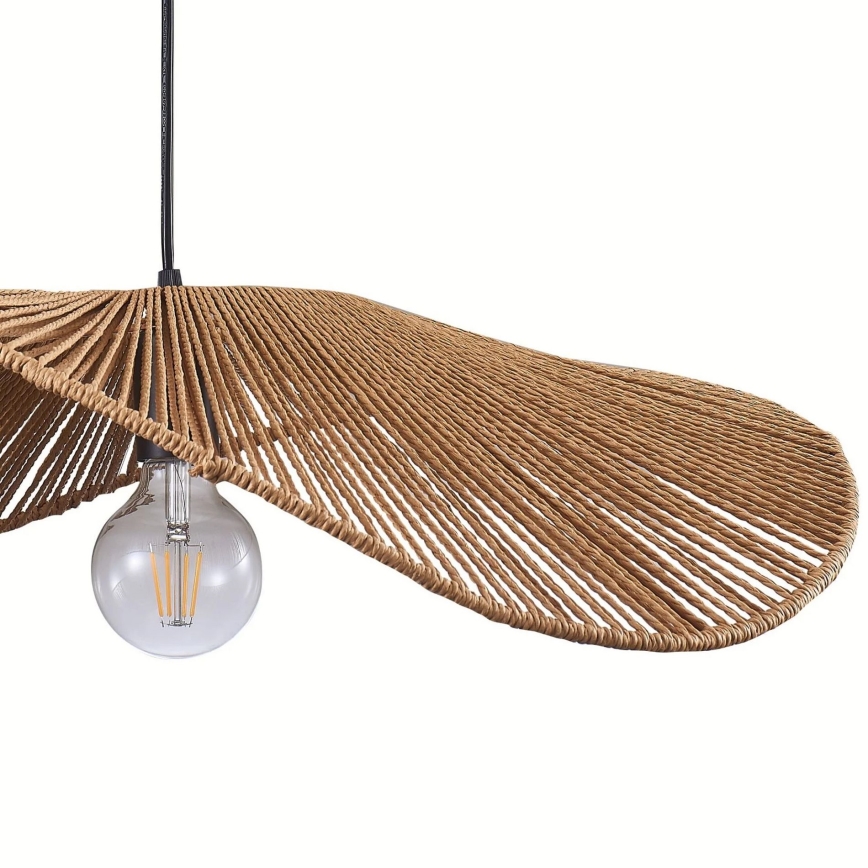 Lestenec na vrvici CAPRI 1xE27/20W/230V pr. 60 cm bambus