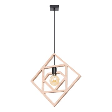 Lestenec na vrvici CARO 1xE27/15W/230V bukev