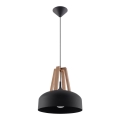 Lestenec na vrvici CASCO 1xE27/60W/230V pr. 30 cm Breza