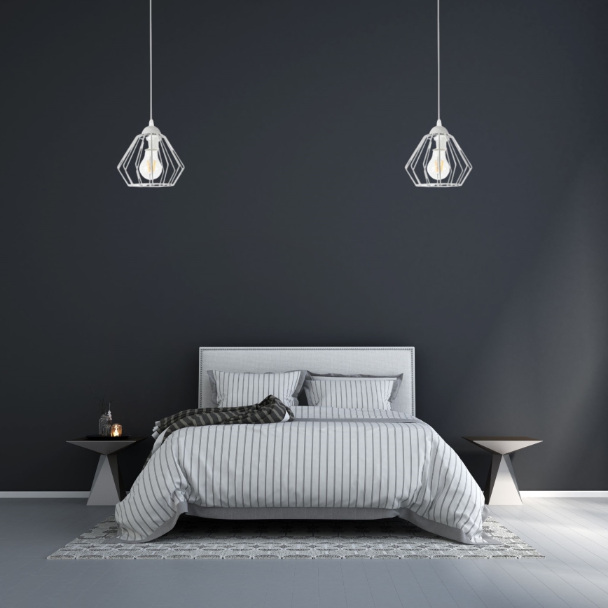 Lestenec na vrvici CEED 1xE27/60W/230V siv