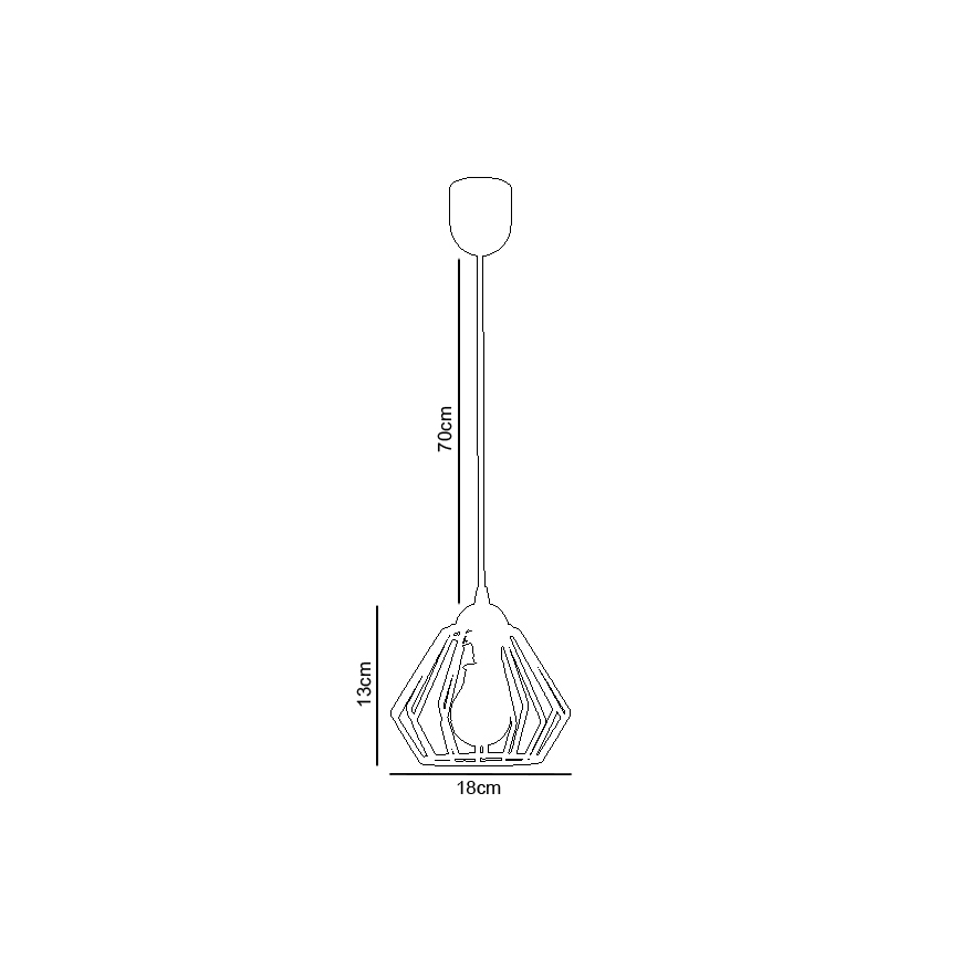 Lestenec na vrvici CEED 1xE27/60W/230V siv