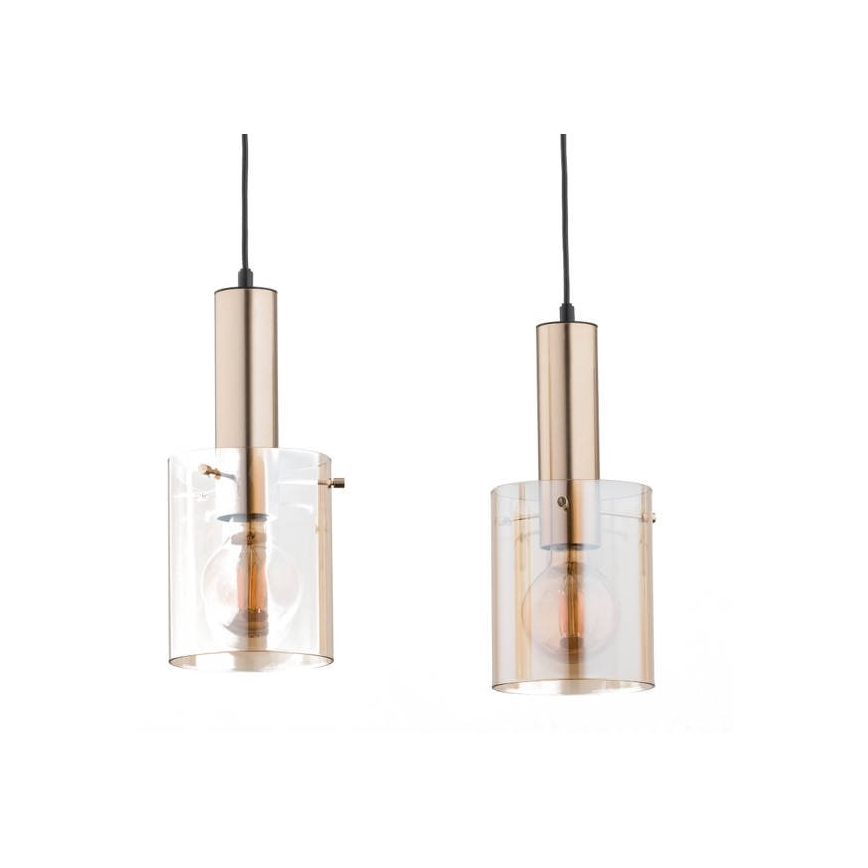 Lestenec na vrvici CELIA 3xE27/60W/230V zlat