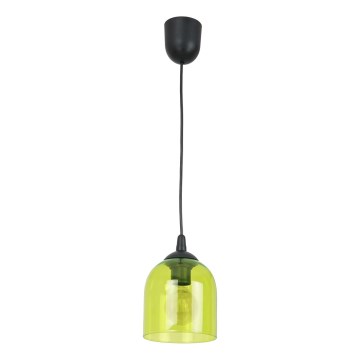 Lestenec na vrvici CHRIS 1xE27/60W/230V pr. 11 cm zelena