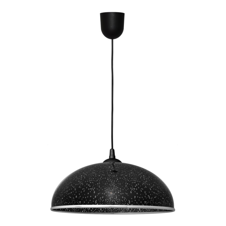 Lestenec na vrvici CIRCLE 1xE27/15W/230V črn