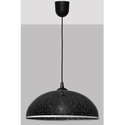 Lestenec na vrvici CIRCLE 1xE27/15W/230V črn
