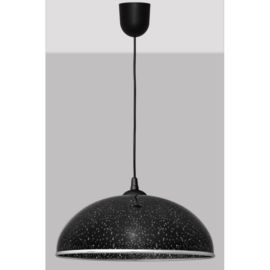 Lestenec na vrvici CIRCLE 1xE27/15W/230V črn