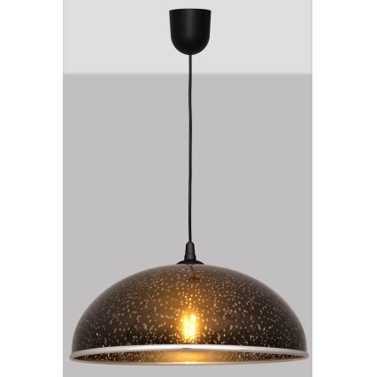 Lestenec na vrvici CIRCLE 1xE27/15W/230V črn