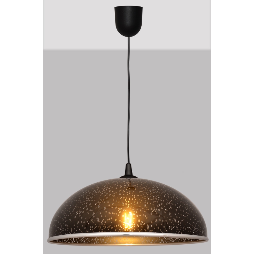 Lestenec na vrvici CIRCLE 1xE27/15W/230V črn