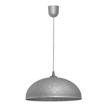 Lestenec na vrvici CIRCLE 1xE27/15W/230V siv