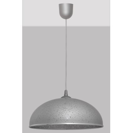 Lestenec na vrvici CIRCLE 1xE27/15W/230V siv
