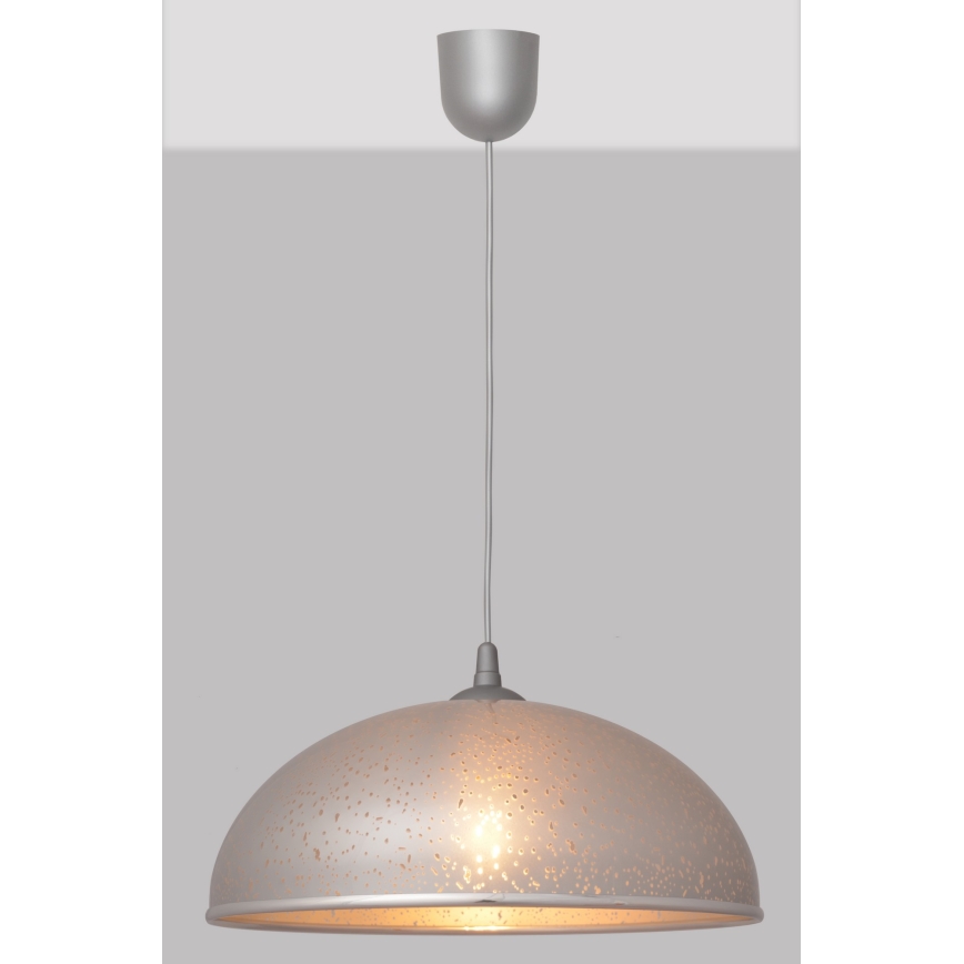 Lestenec na vrvici CIRCLE 1xE27/15W/230V siv