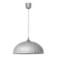Lestenec na vrvici CIRCLE 1xE27/15W/230V siv