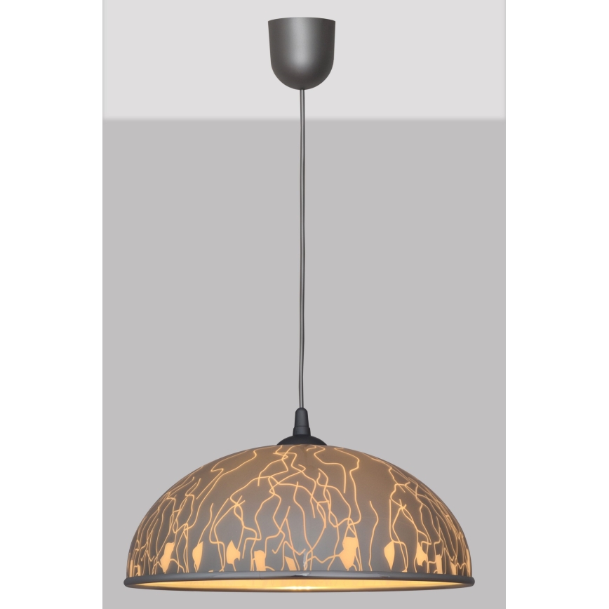 Lestenec na vrvici CIRCLE 1xE27/15W/230V siv
