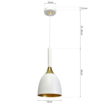 Lestenec na vrvici CLARK 1xE27/60W/230V