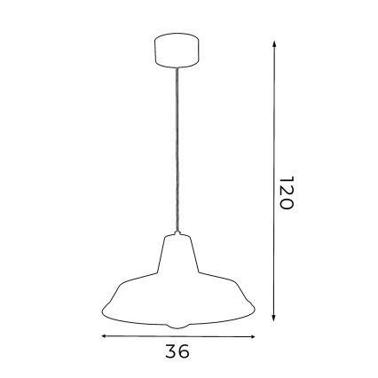 Lestenec na vrvici CLASS 1xE27/15W/230V bela