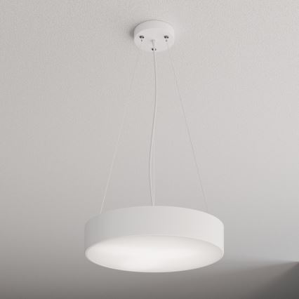 Lestenec na vrvici CLEO 3xE27/24W/230V pr. 40 cm bela