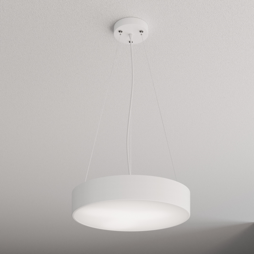 Lestenec na vrvici CLEO 3xE27/24W/230V pr. 40 cm bela
