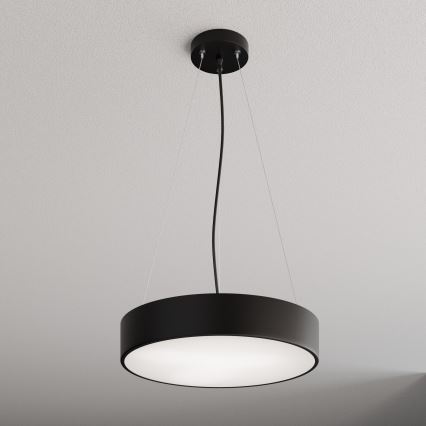 Lestenec na vrvici CLEO 3xE27/24W/230V pr. 40 cm črna