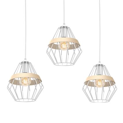 Lestenec na vrvici CLIF 3xE27/60W/230V