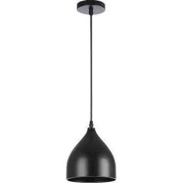 Lestenec na vrvici COMO 1xE27/60W/230V pr. 17 cm črna