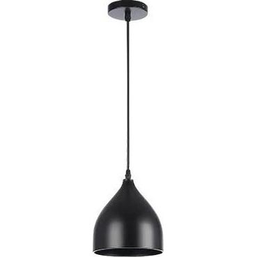 Lestenec na vrvici COMO 1xE27/60W/230V pr. 17 cm črna