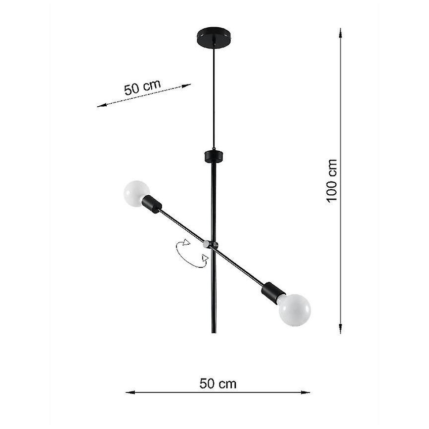 Lestenec na vrvici CONCEPT 2xE27/60W/230V