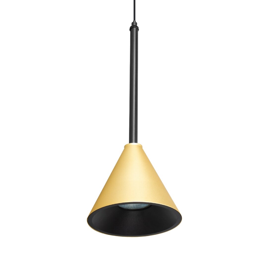 Lestenec na vrvici CONE 1xGU10/10W/230V zlata/črna