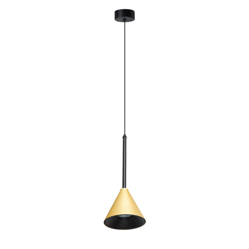 Lestenec na vrvici CONE 1xGU10/10W/230V zlata/črna