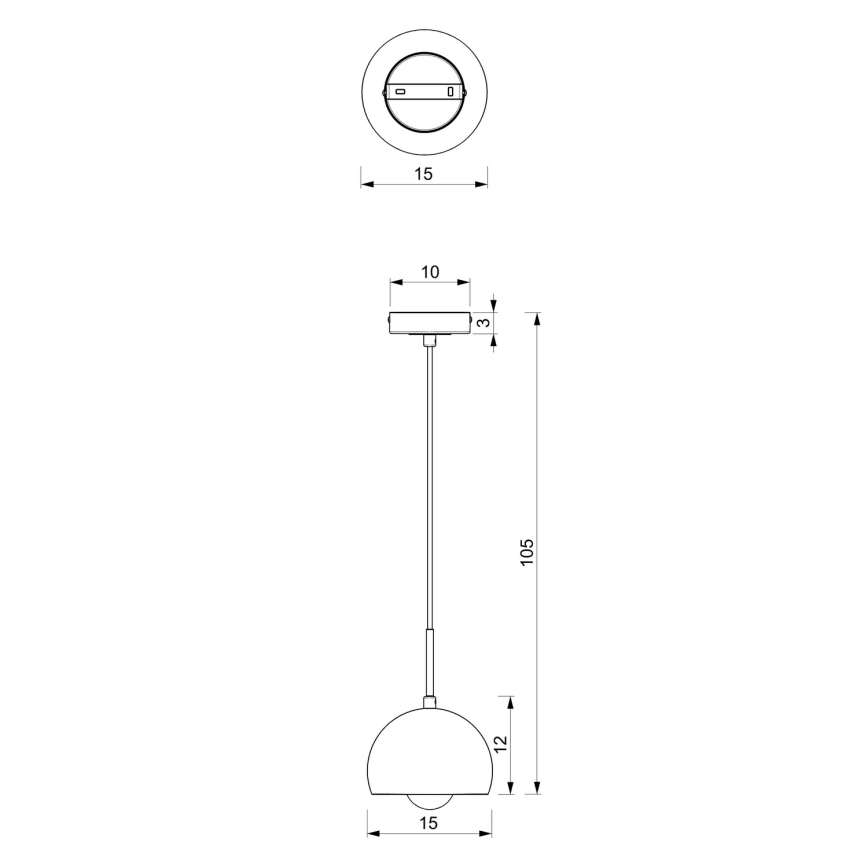 Lestenec na vrvici COOL 1xE27/60W/230V