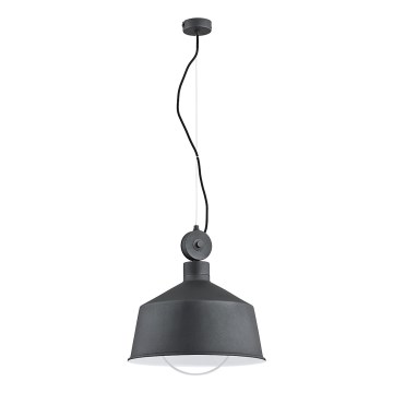 Lestenec na vrvici CORA 1xE27/15W/230V siva