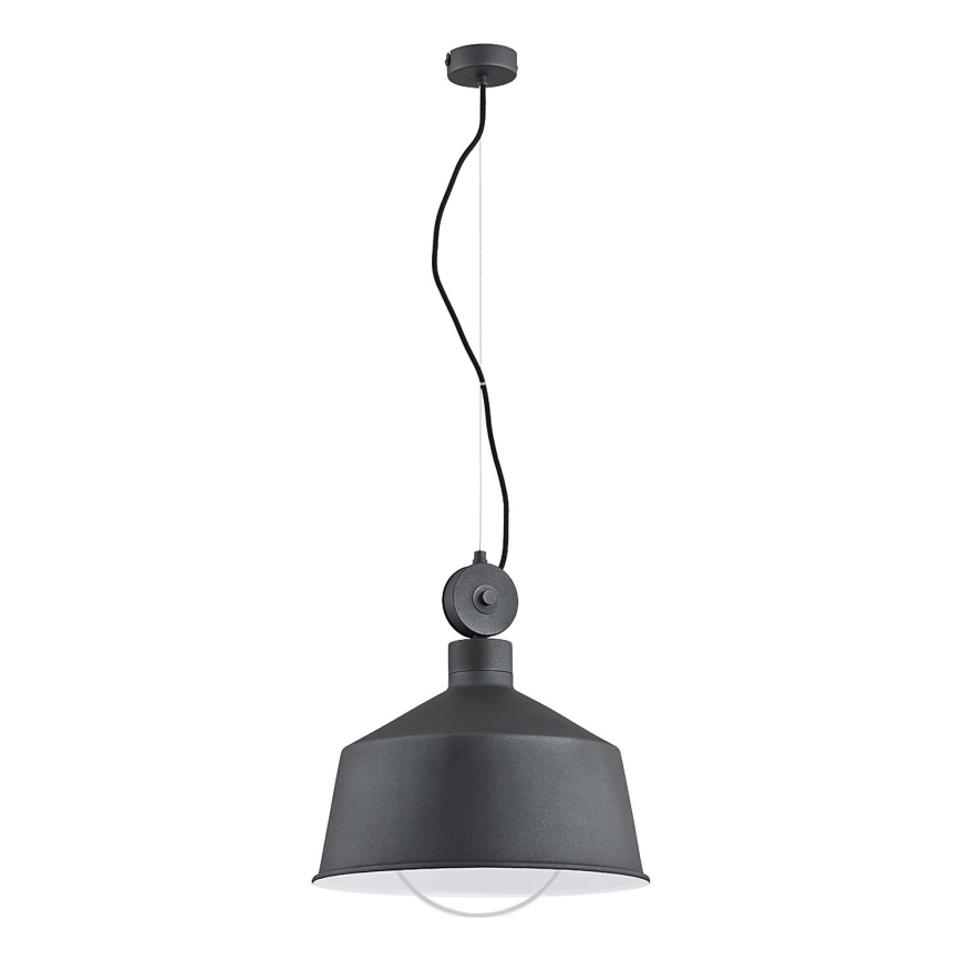 Lestenec na vrvici CORA 1xE27/15W/230V siva