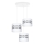 Lestenec na vrvici CORAL 3xE27/60W/230V bela/mat krom pr. 45 cm