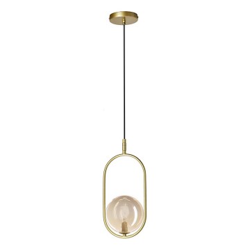 Lestenec na vrvici CORDEL 1xG9/28W/230V medenina/dimna bež
