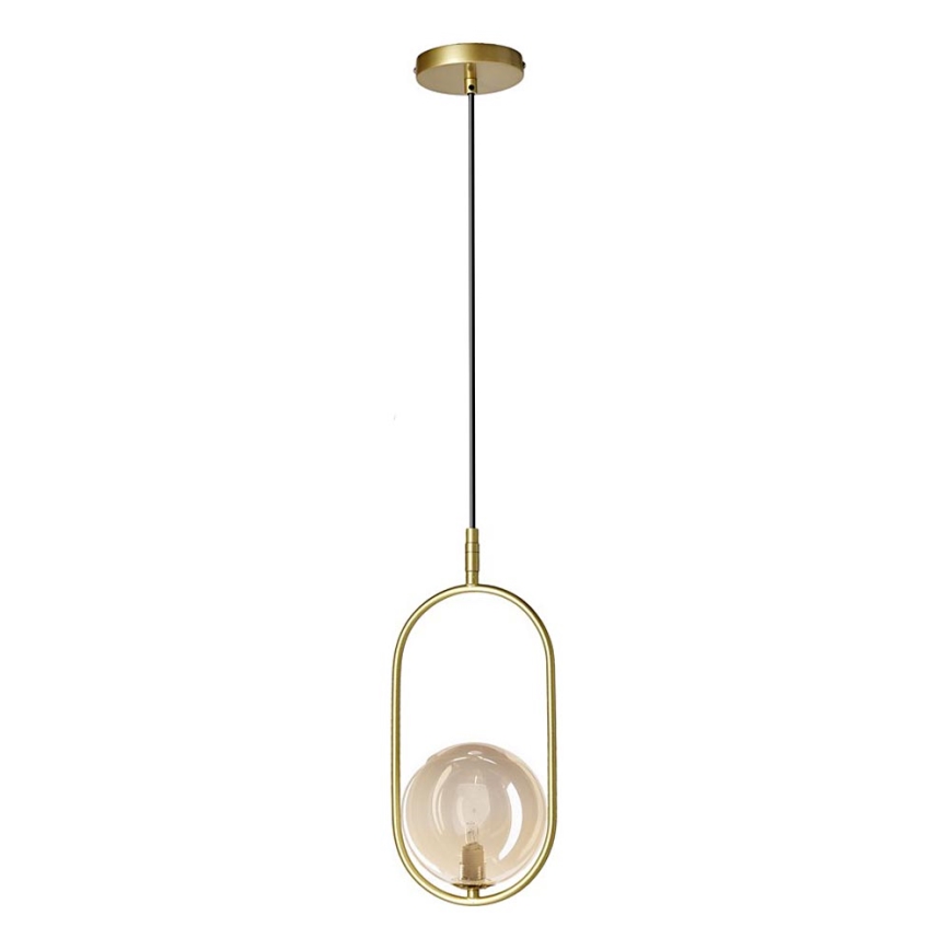 Lestenec na vrvici CORDEL 1xG9/28W/230V medenina/dimna bež
