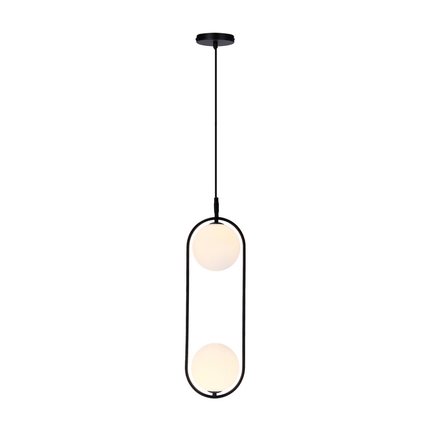 Lestenec na vrvici CORDEL 2xG9/28W/230V črna