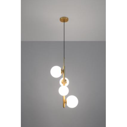 Lestenec na vrvici CORDEL 4xG9/20W/230V zlato