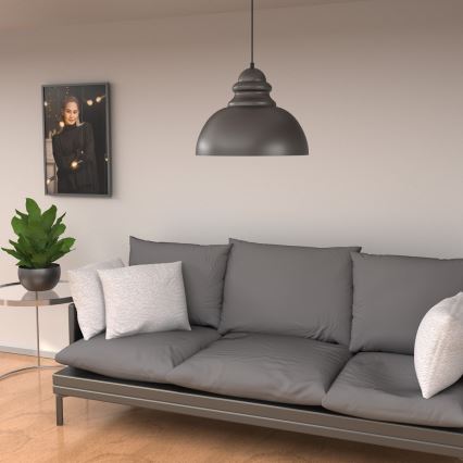 Lestenec na vrvici CORIN 1xE27/60W/230V črna