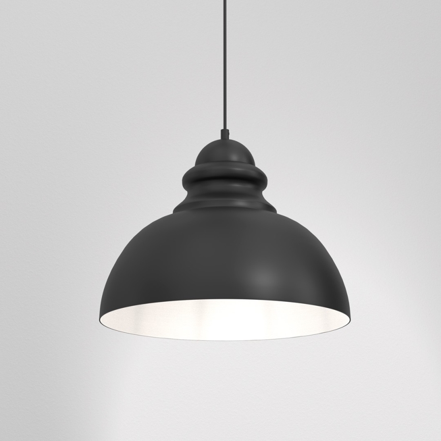 Lestenec na vrvici CORIN 1xE27/60W/230V črna