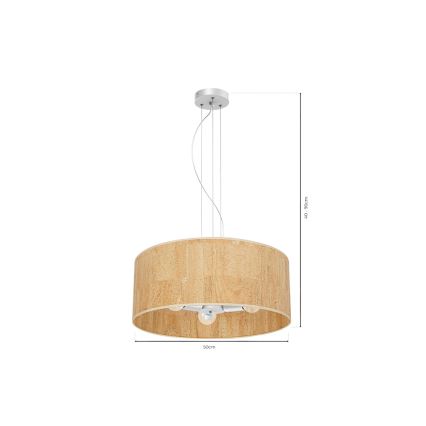 Lestenec na vrvici CORK 3xE27/60W/230V