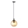 Lestenec na vrvici COSMO 1xE14/10W/230V pr. 14 cm črna/bež