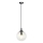 Lestenec na vrvici COSMO 1xE14/10W/230V pr. 14 cm črna/prozorna