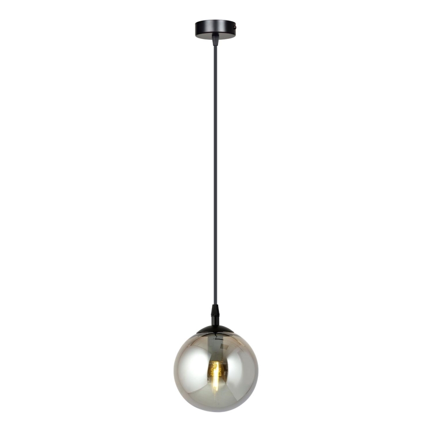 Lestenec na vrvici COSMO 1xE14/10W/230V pr. 14 cm črna/siva