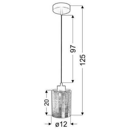 Lestenec na vrvici COX 1xE27/60W/230V