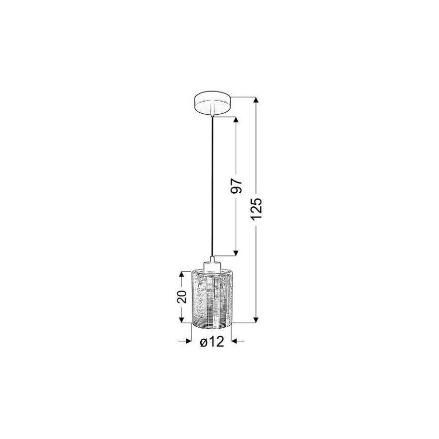 Lestenec na vrvici COX 1xE27/60W/230V