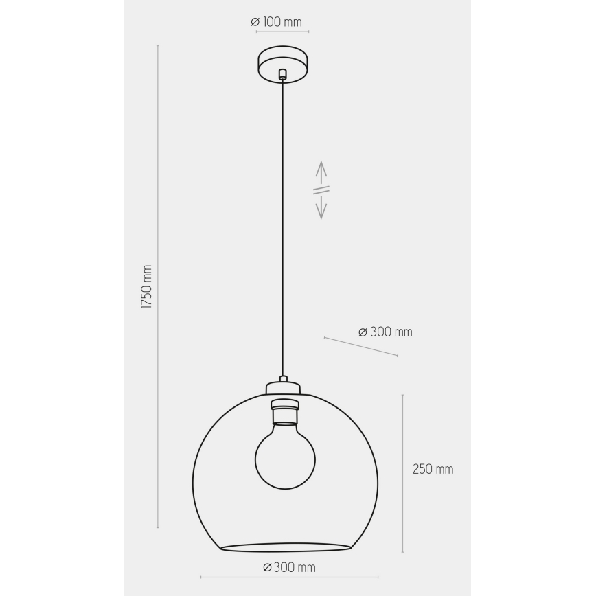 Lestenec na vrvici CUBUS 1xE27/60W/230V