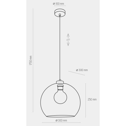 Lestenec na vrvici CUBUS 1xE27/60W/230V