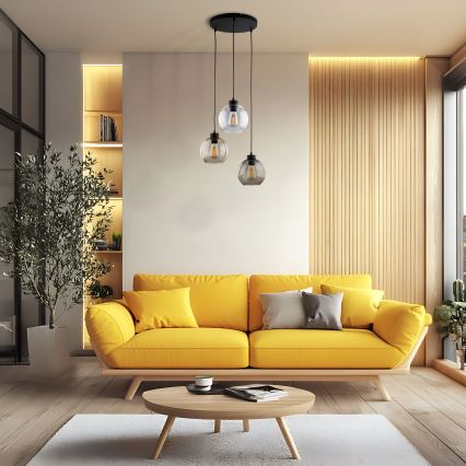 Lestenec na vrvici CUBUS 3xE27/60W/230V