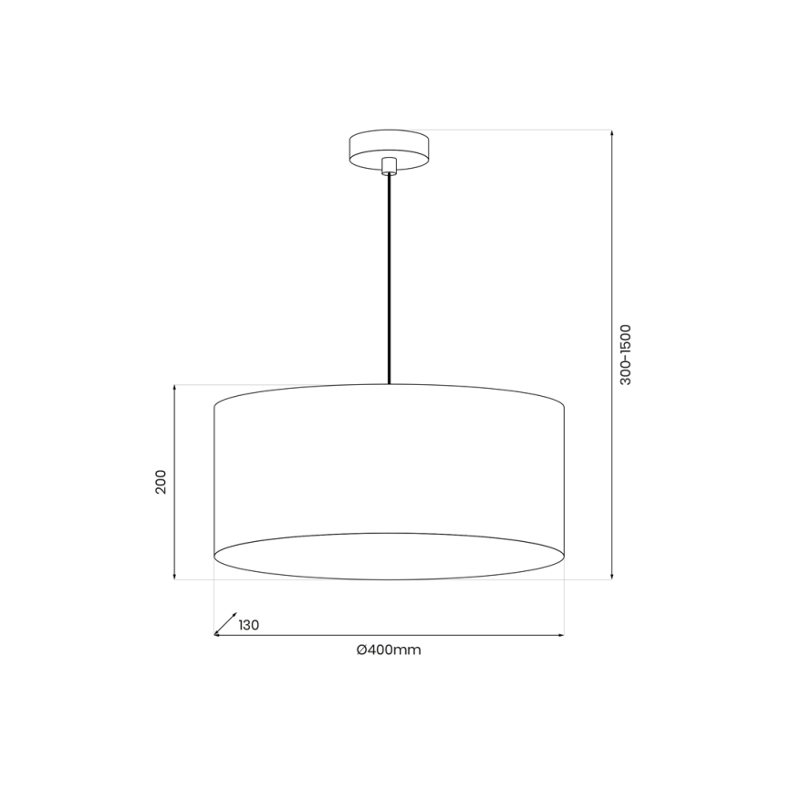 Lestenec na vrvici CVETEK 1xE27/15W/230V zlata