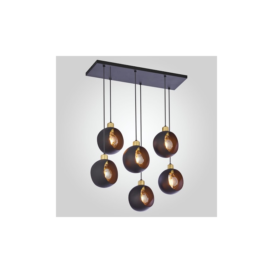 Lestenec na vrvici CYKLOP 6xE27/60W/230V